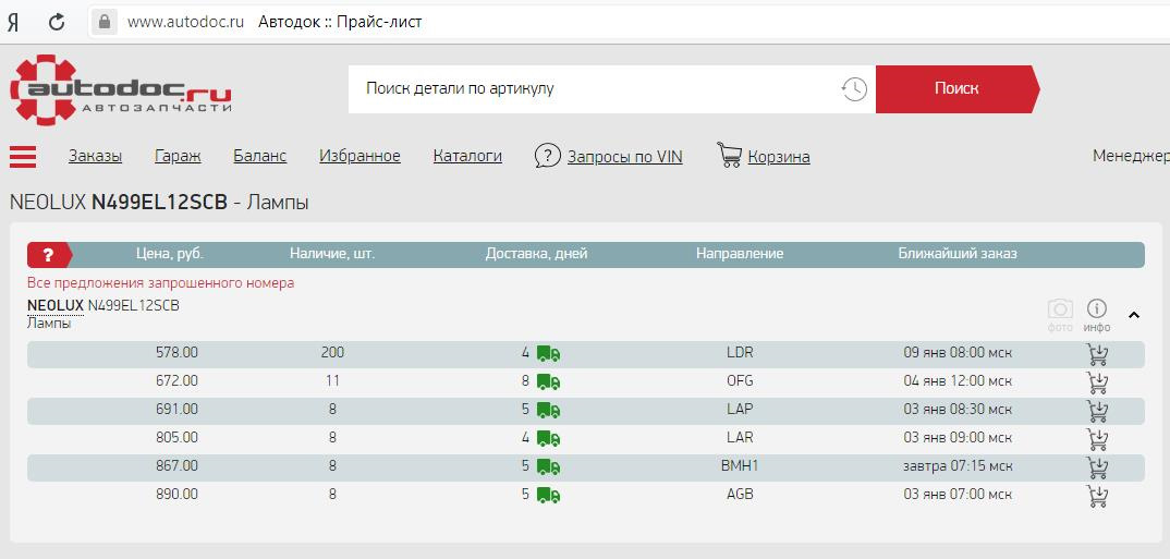 Расшифровка кодов поставщиков Автодок и Емекс