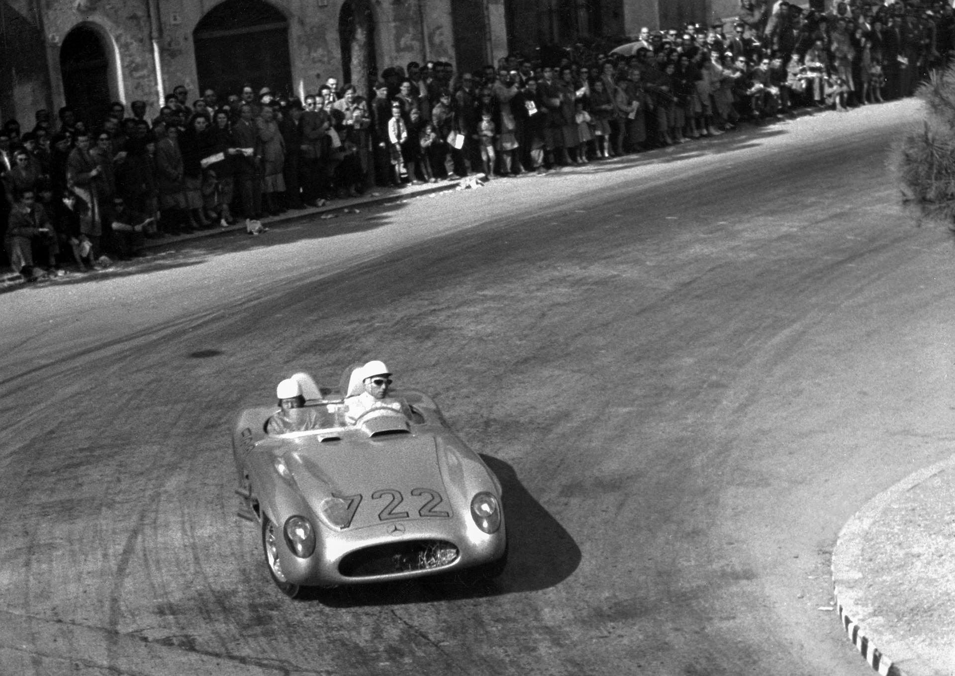 Стирлинг Мосс тренировка перед Mille Miglia 1955