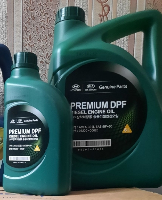 Масло моторное Mobis Premium DPF Diesel 5W-30 ACEA C3, 05200-00620 ...