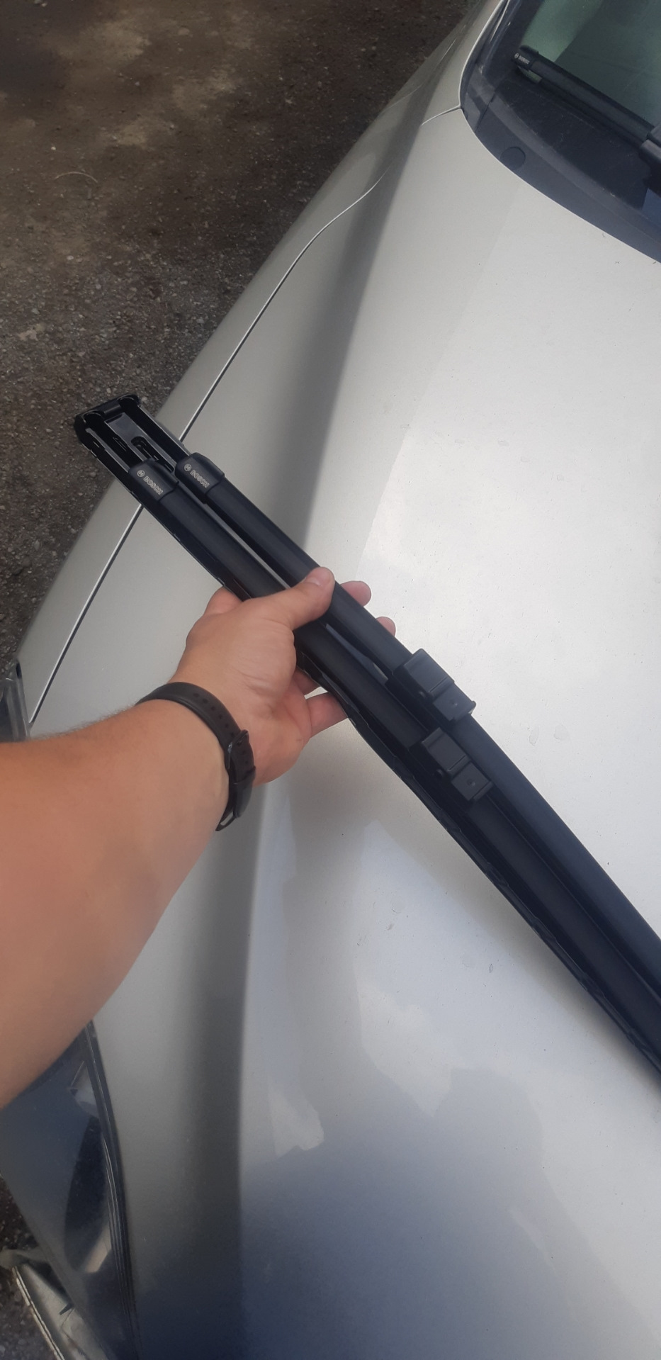 Покраска поводков дворников порошком и замена дворников — Mazda 3 (1G ...