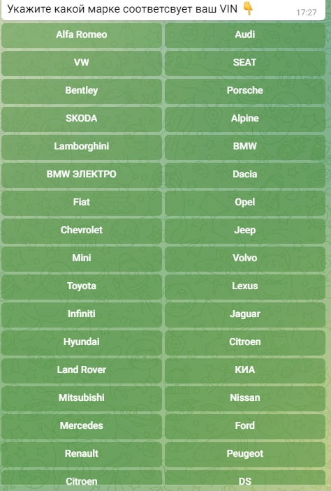 Полные комплектации и даты производства