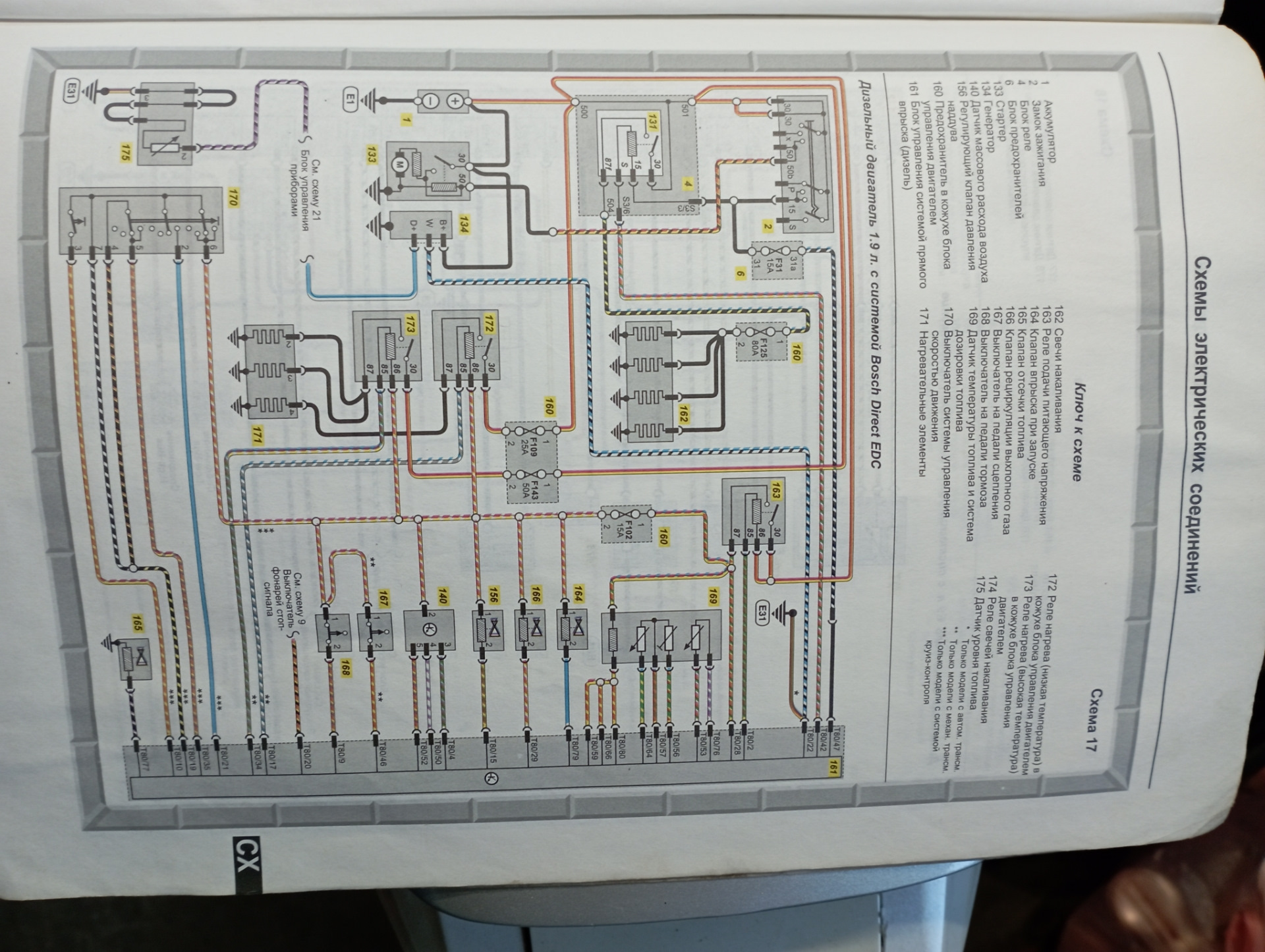 Электросхемы фольксваген