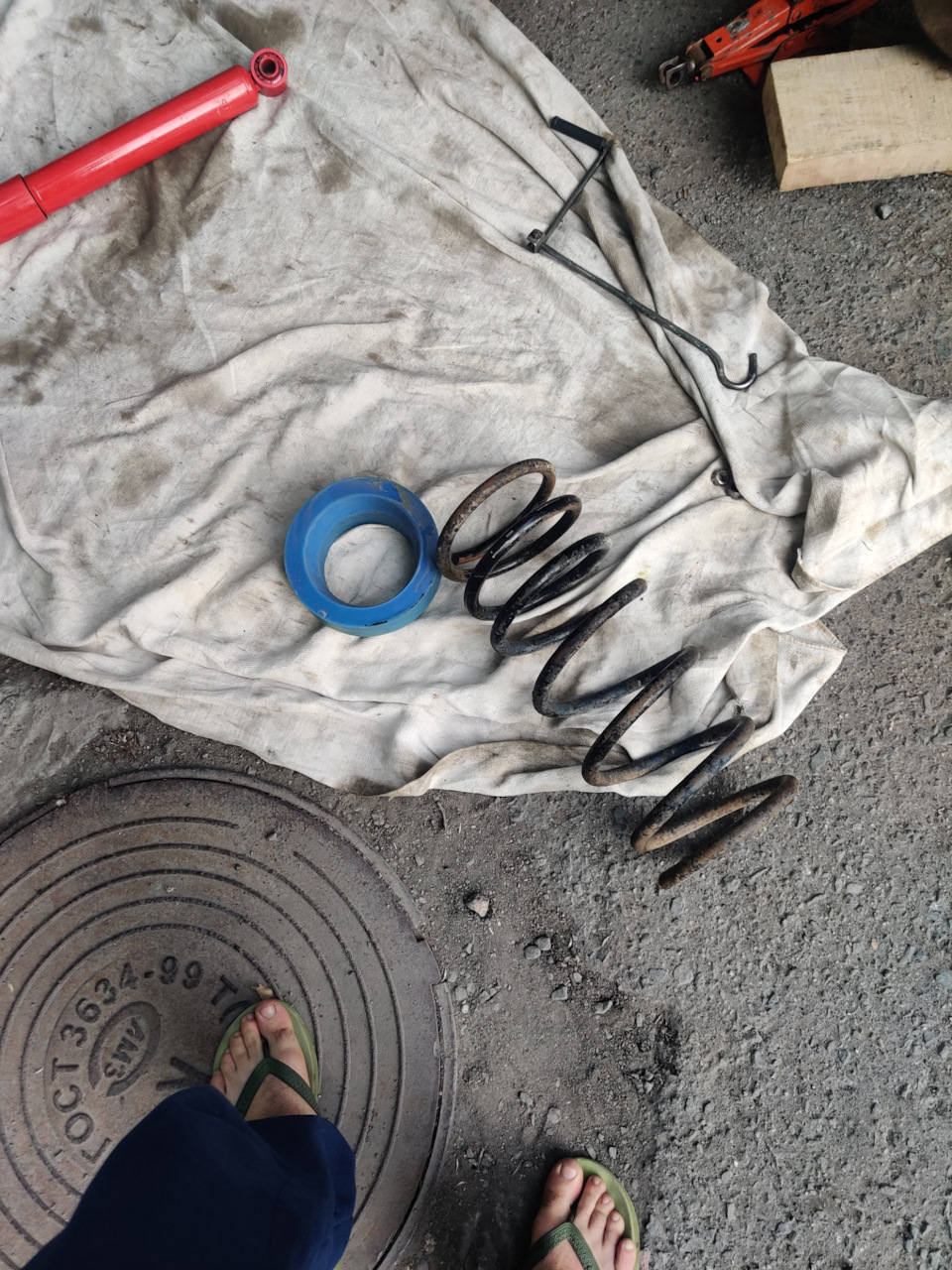 Пружина и проставка полиуретан +50мм. — Nissan Patrol GR I (Y60)