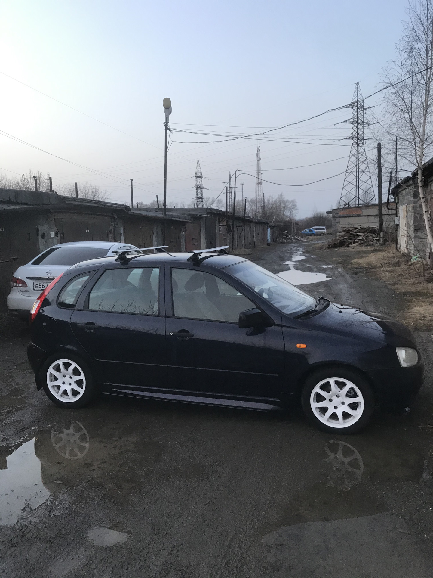 Багажник Атлант на крышу — Lada Калина хэтчбек, 1,6 л, 2007 года ...