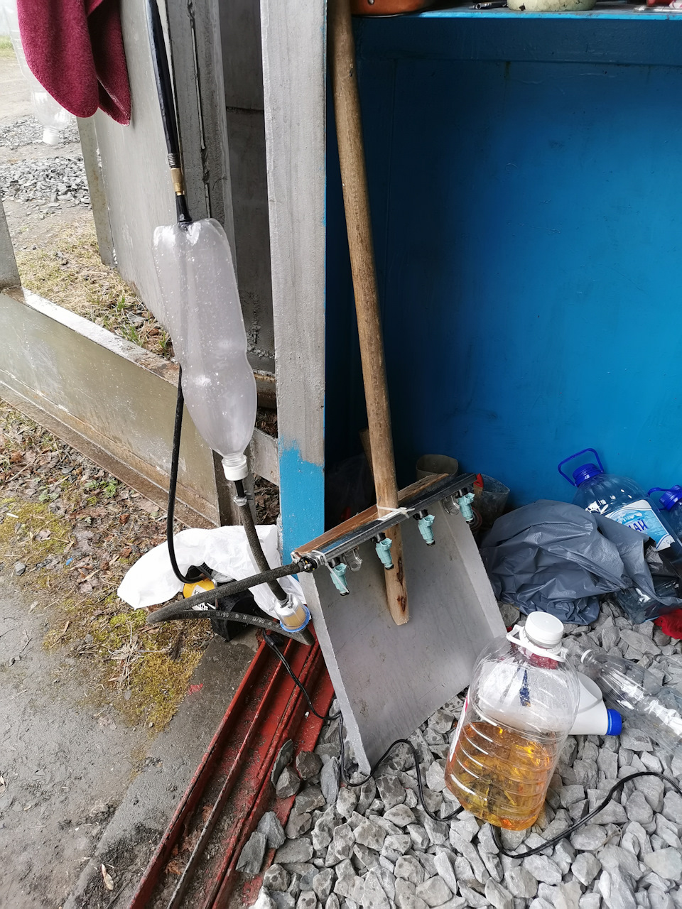 Промывка бензиновых форсунок с помощью лопаты — Hyundai Solaris (2G), 1 ...