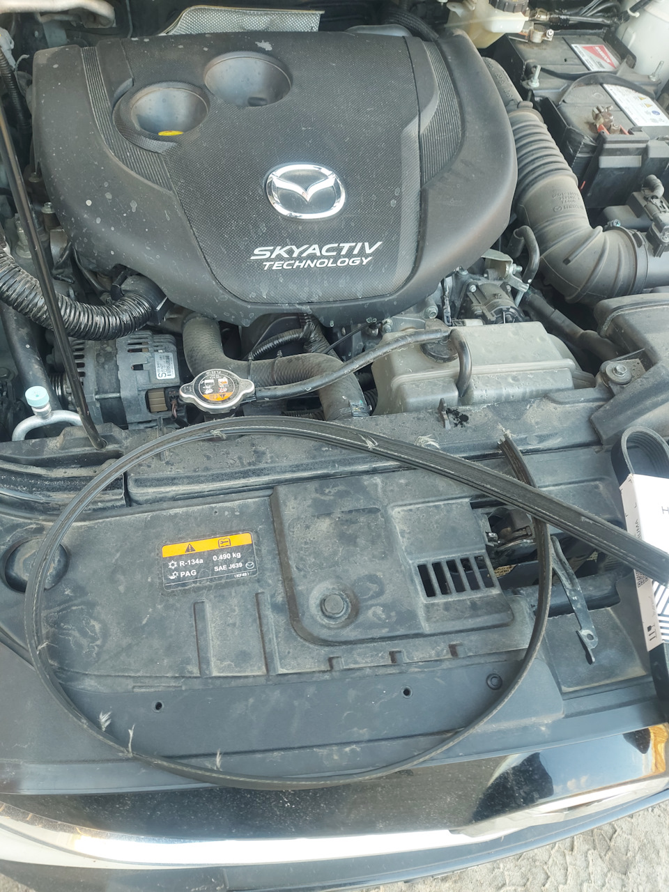 Обрыв ремня генератора — Mazda CX-5 (1G), 2,2 л, 2013 года | визит на ...