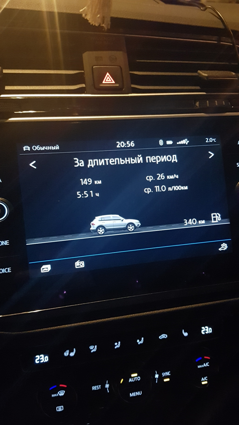 Расход топлива — Volkswagen Tiguan (2G), 2 л, 2019 года | наблюдение ...