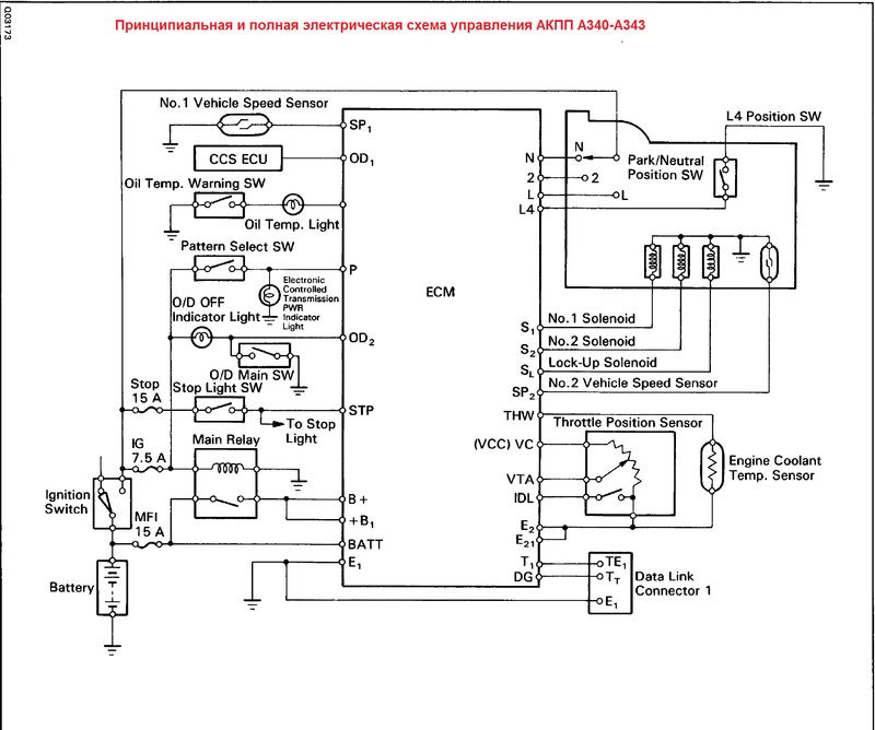 Электрическая схема акпп 01m