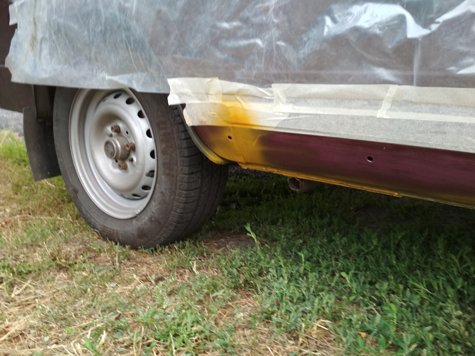 Обработка порогов — Lada 210740, 1,6 л, 2007 года | кузовной ремонт ...