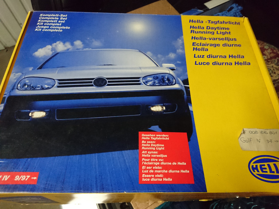 ДХО Hella, version 2.0. — Volkswagen Golf Mk4, 1,6 л, 2002 года ...