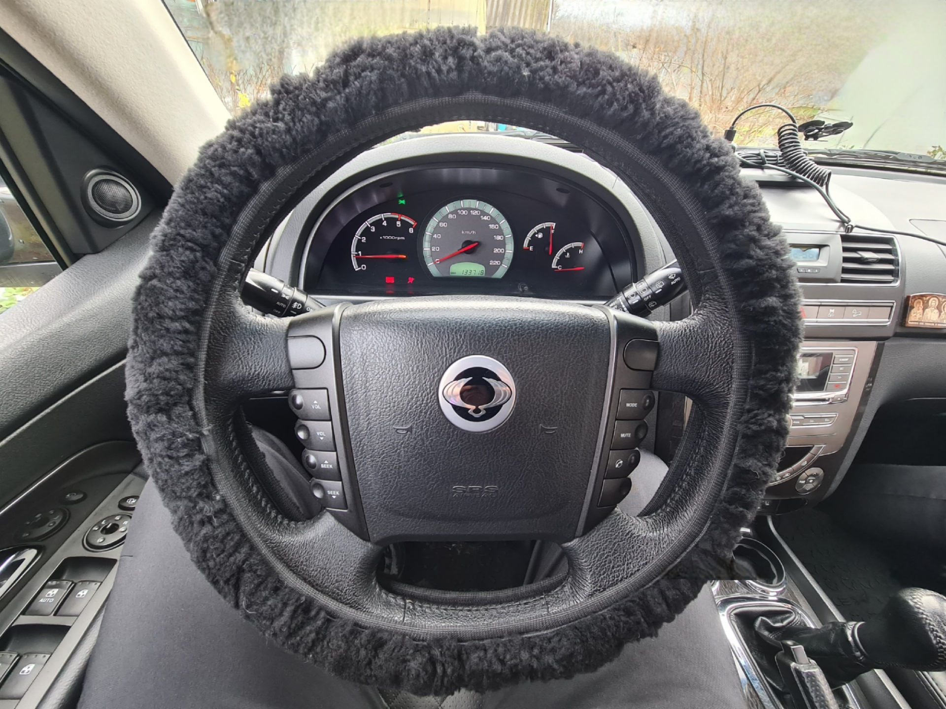 Меховой чехол на руль — SsangYong Rexton W (3G), 2,7 л, 2013 года ...