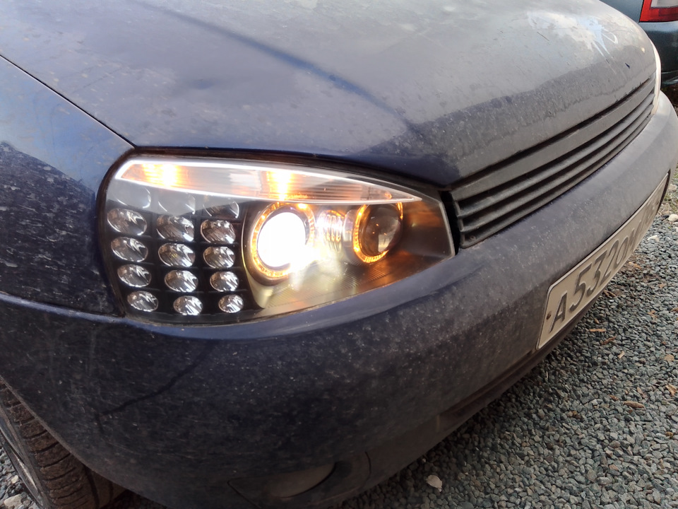 Фары Про Спорт калина 1 на Lada Калина универсал. Б/у | 9 000 ₽ в ...