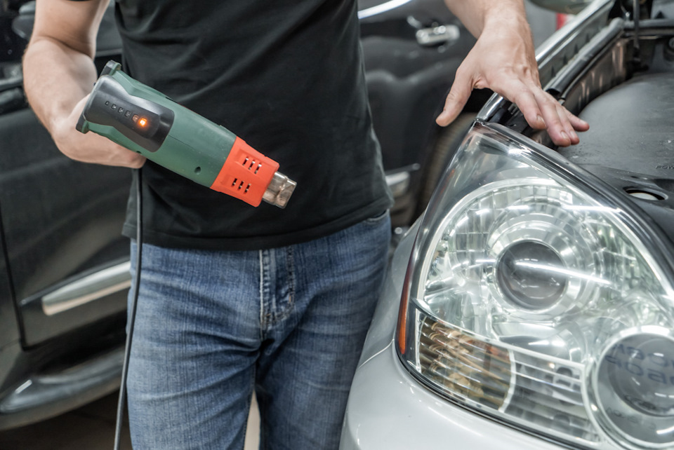 Поклейка защитной пленки на фары Лексус ГХ470 / Lexus GX470 — Xenonshop ...