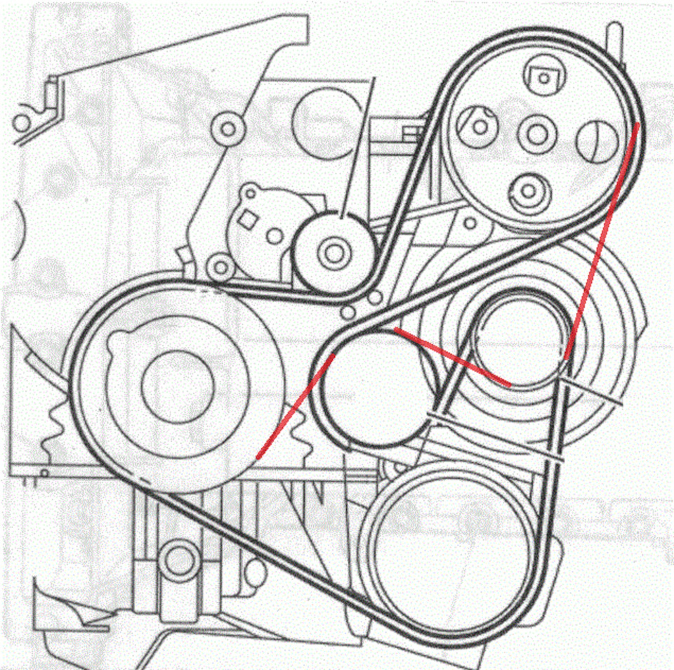 2.0 HDi Ремень в обход кондиционера — Citroen Xantia, 2 л, 1998 года ...