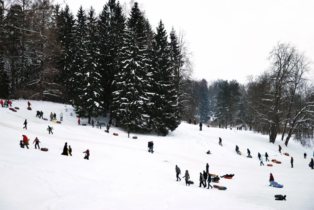 В парке есть горка