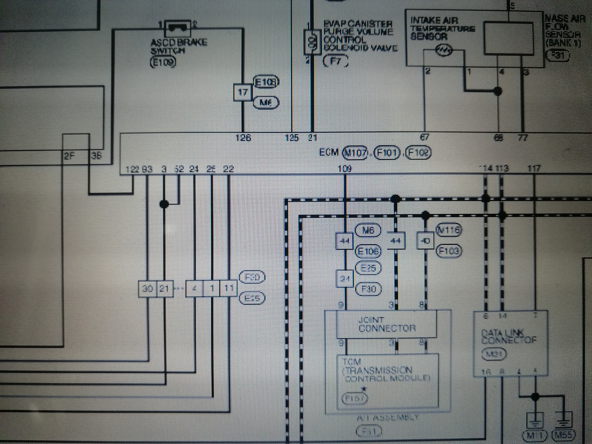 Nissan p0603 ecm backup circuit