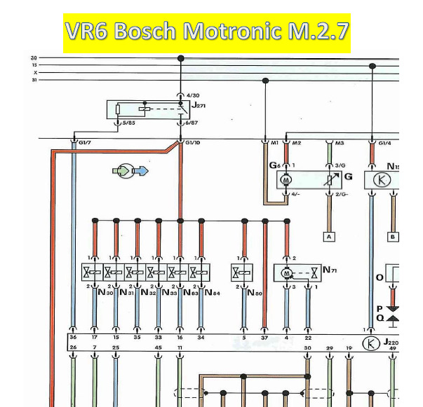 Электросхема пассат б6