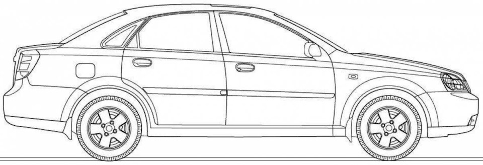 Общая ширина автомобиля — Chevrolet Lacetti Sedan, 1,6 л, 2012 года ...