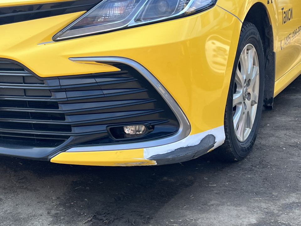 Покраска бампера и оклейка — Toyota Camry (XV70), 2 л, 2021 года ...