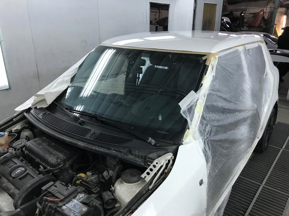 Покраска крыши. Часть 2… — Skoda Fabia Mk2, 1,6 л, 2012 года | стайлинг ...