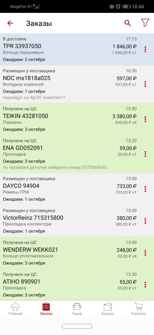 43281050 поршни без колец на 4 цил. MITSUBISHI 4G18 1,6 16V d76.50 +0. ...