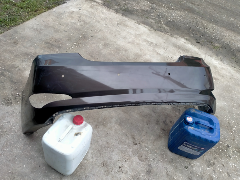 Задний бампер Солярис 1 рестайлинг на Hyundai Solaris (1G). Б/у | 1 500 ₽ в городе Димитровград | DRIVE2