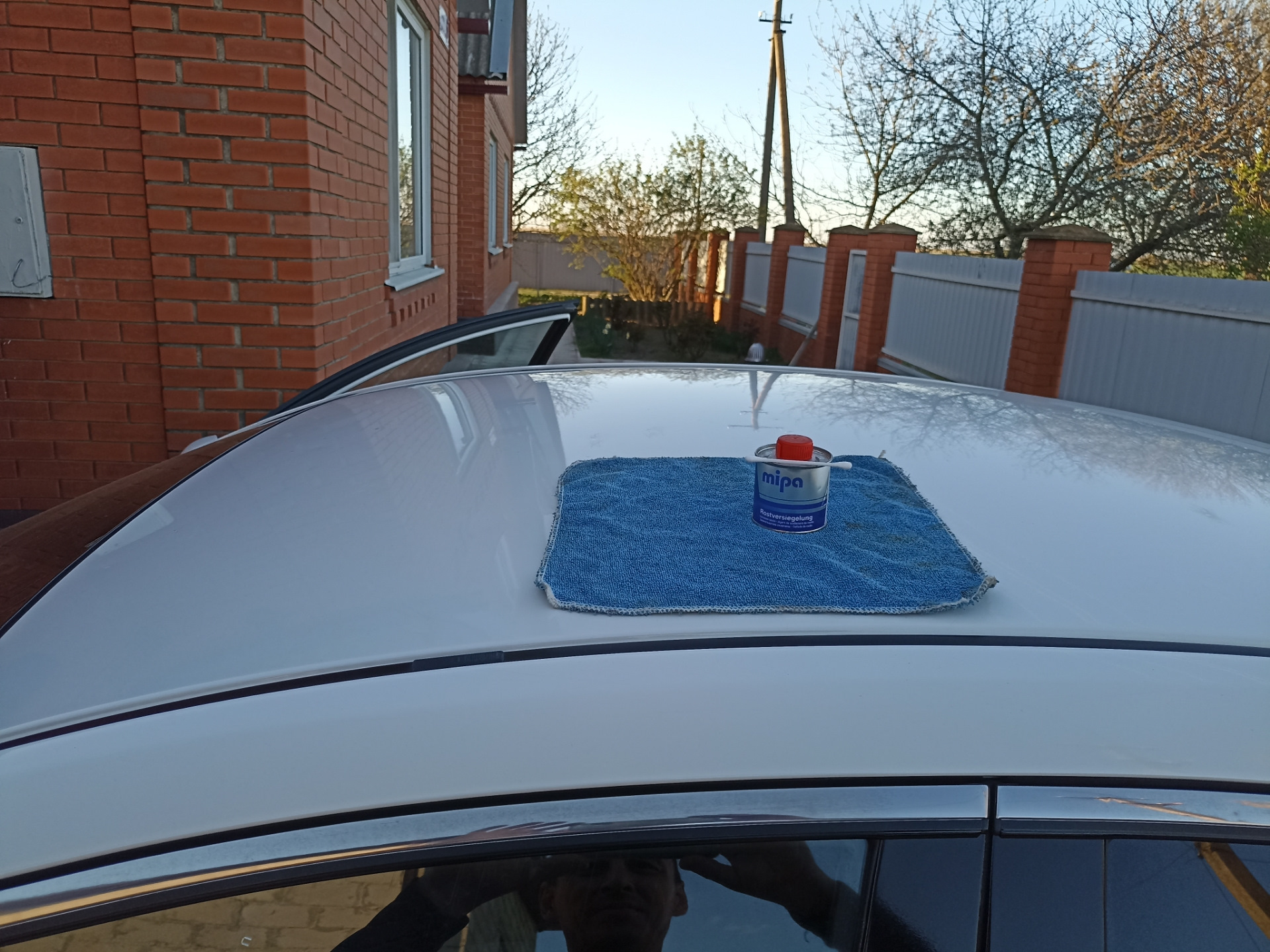 Беглая обработка сколов крыши — Mazda 6 (2G) GH, 2 л, 2012 года ...