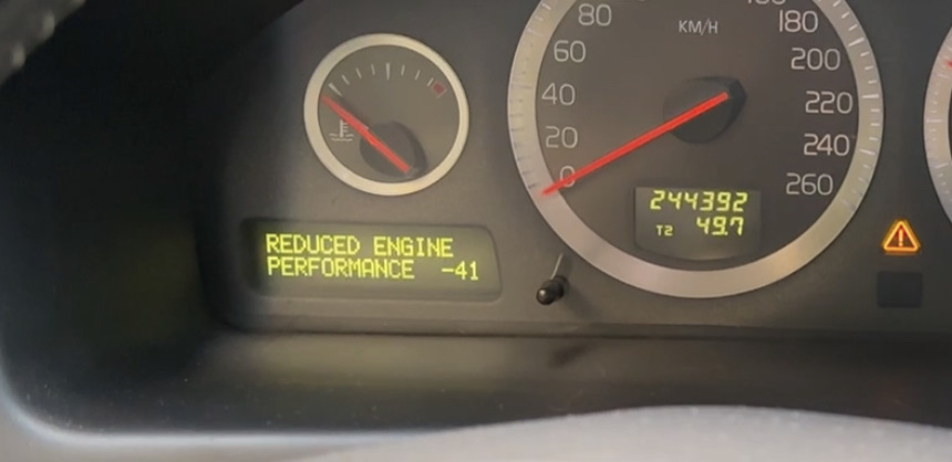 Volvo s80 reduced store engine performance