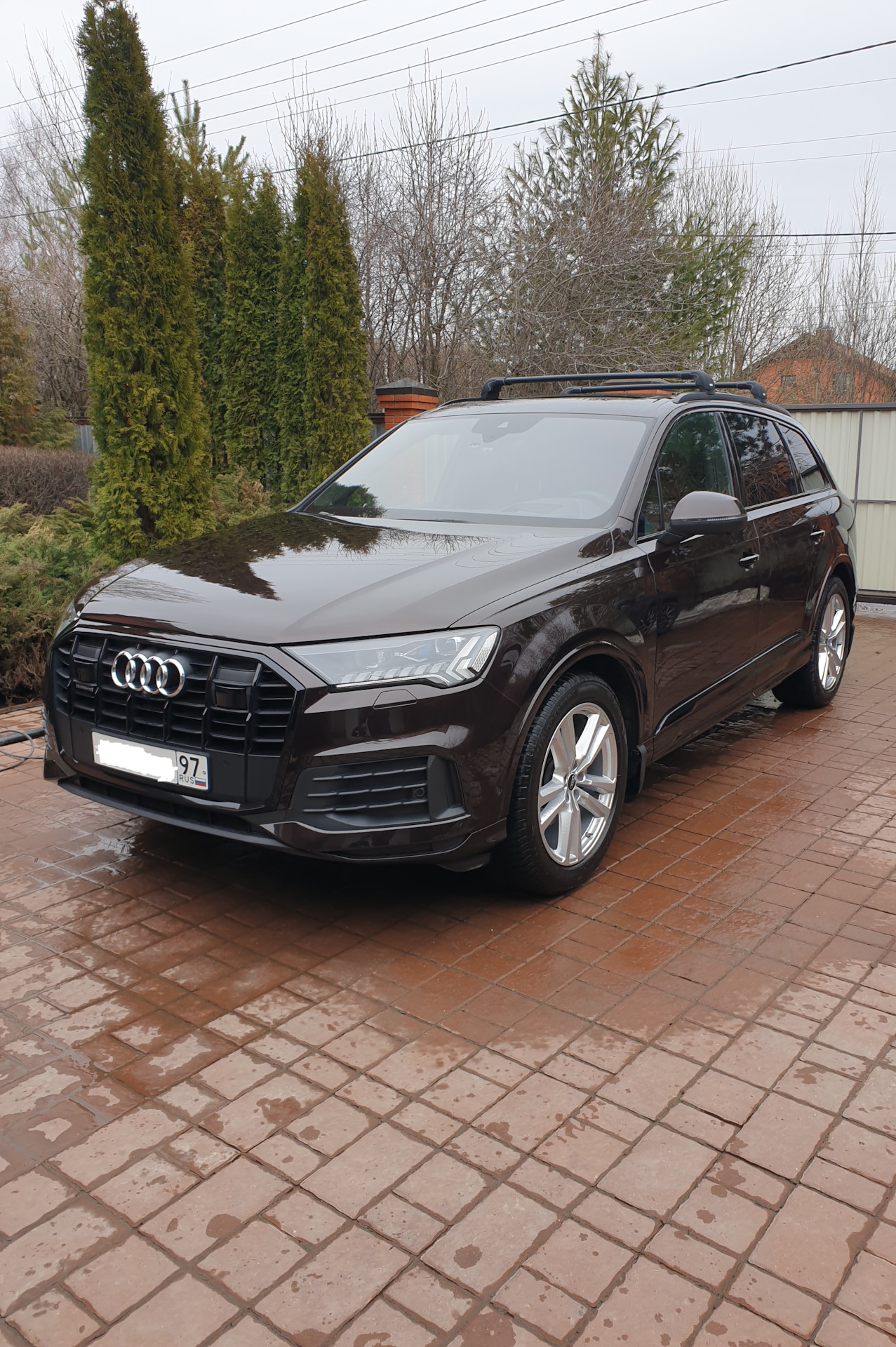 Вот как выглядит авто с установленными дугами Thyle — Audi Q7 (2G), 3 л ...