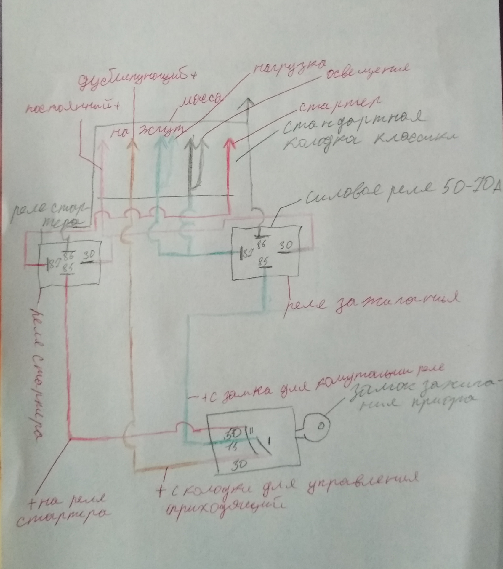 Подключение замка ваз