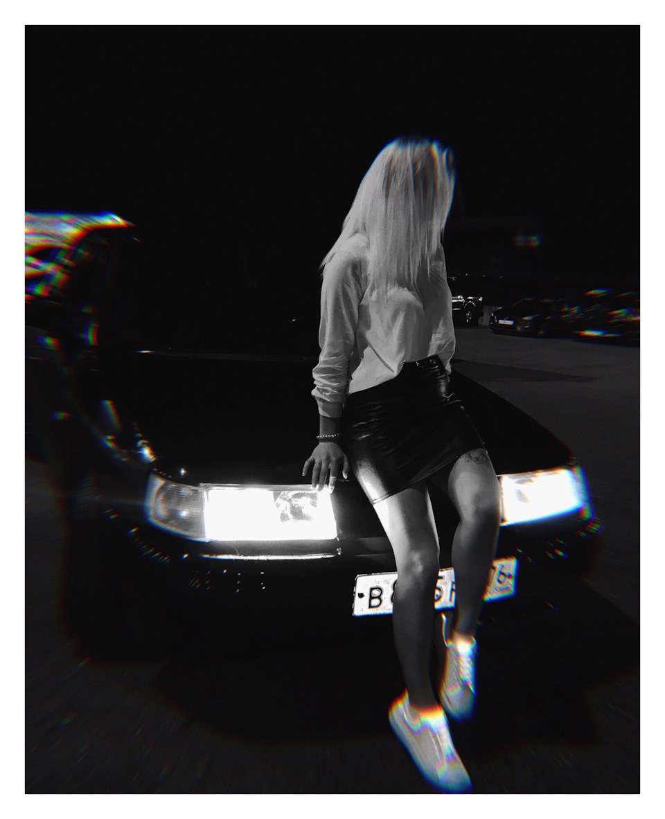 фото ночью возле машины