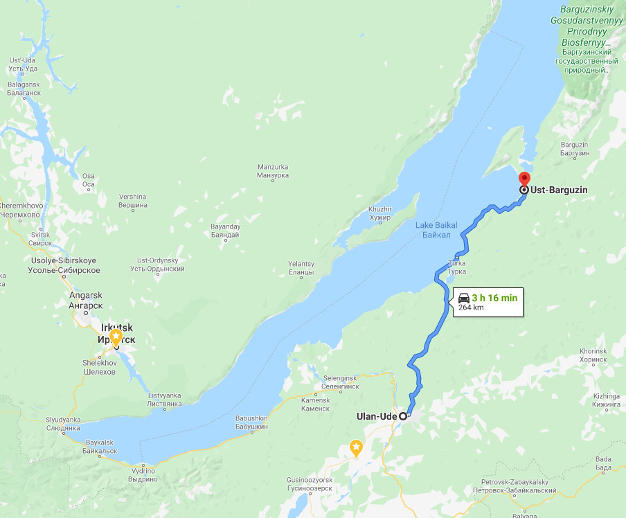 улан удэ усть баргузин расстояние