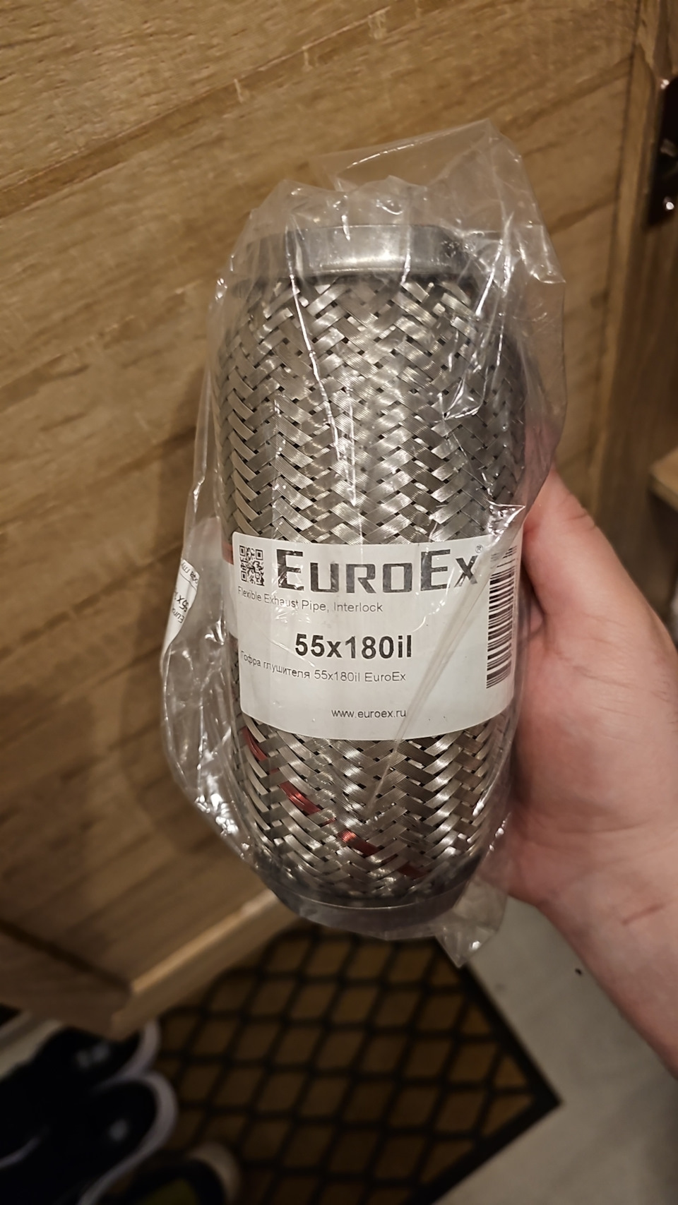 55X180IL Гофра глушителя с внутренним вальцованным рукавом Размер 55 ...