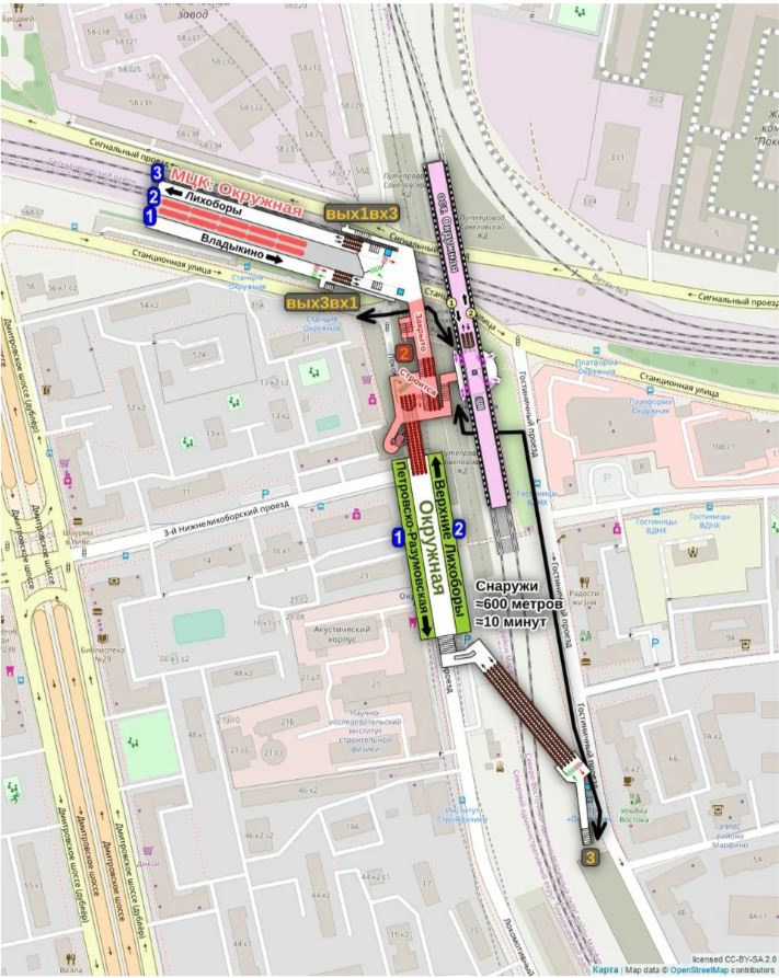 Схема станции окружная мцк