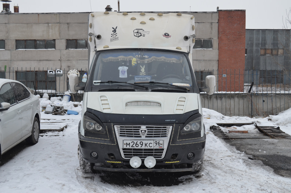 Расположение гос номера на газели