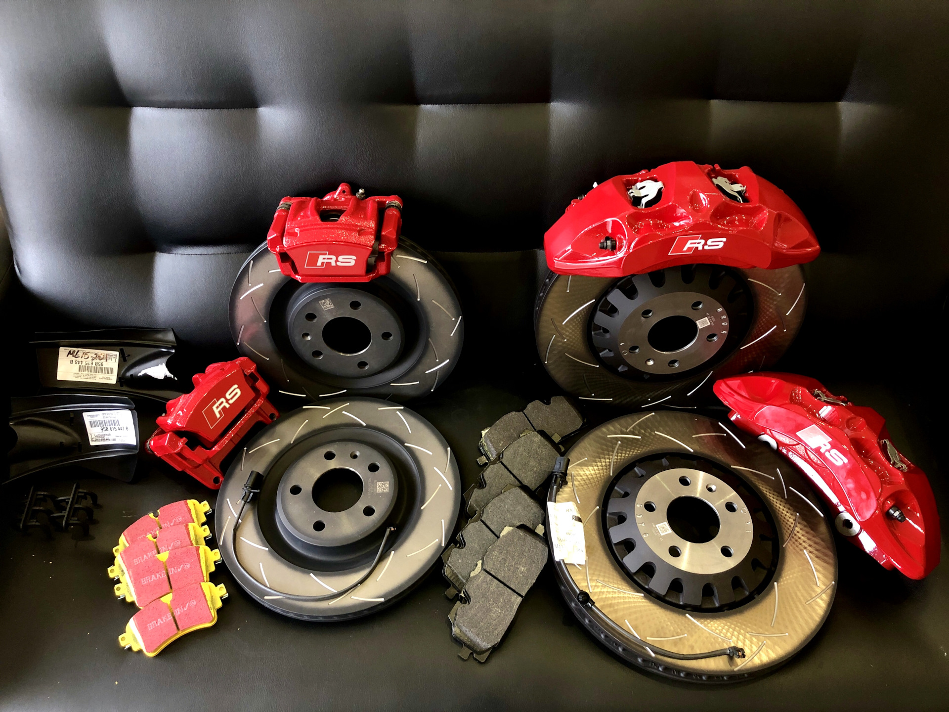 Тормозов много не бывает (final). RS Big Brake Kit 375+330mm — Audi A4  (B9), 2 л, 2018 года | тюнинг | DRIVE2