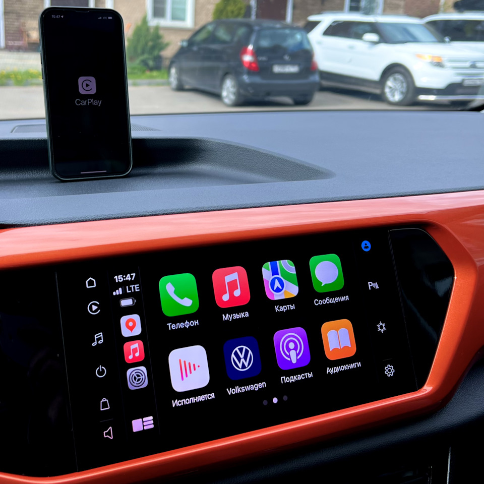 Беспроводной Apple CarPlay / Android Auto — Volkswagen Taos, 1,4 л, 2021  года | электроника | DRIVE2