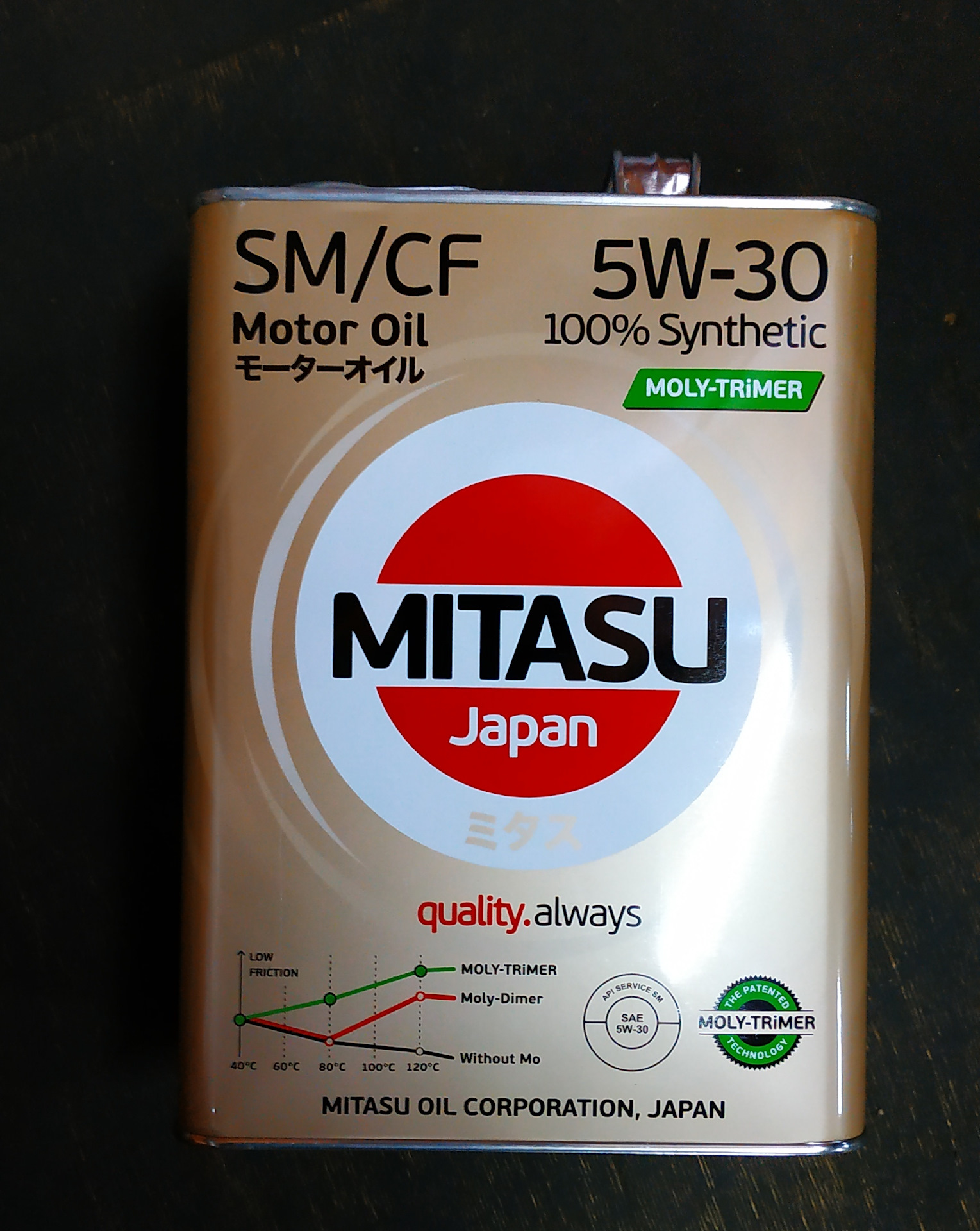 Моторное масло sm cf. Mitasu 5w30. Mitasu Oil 5w-30. Масло моторное Mitasu Moly-trimer SM/CF 5w-30. 5w 30 Pao Mitasu 4 l.