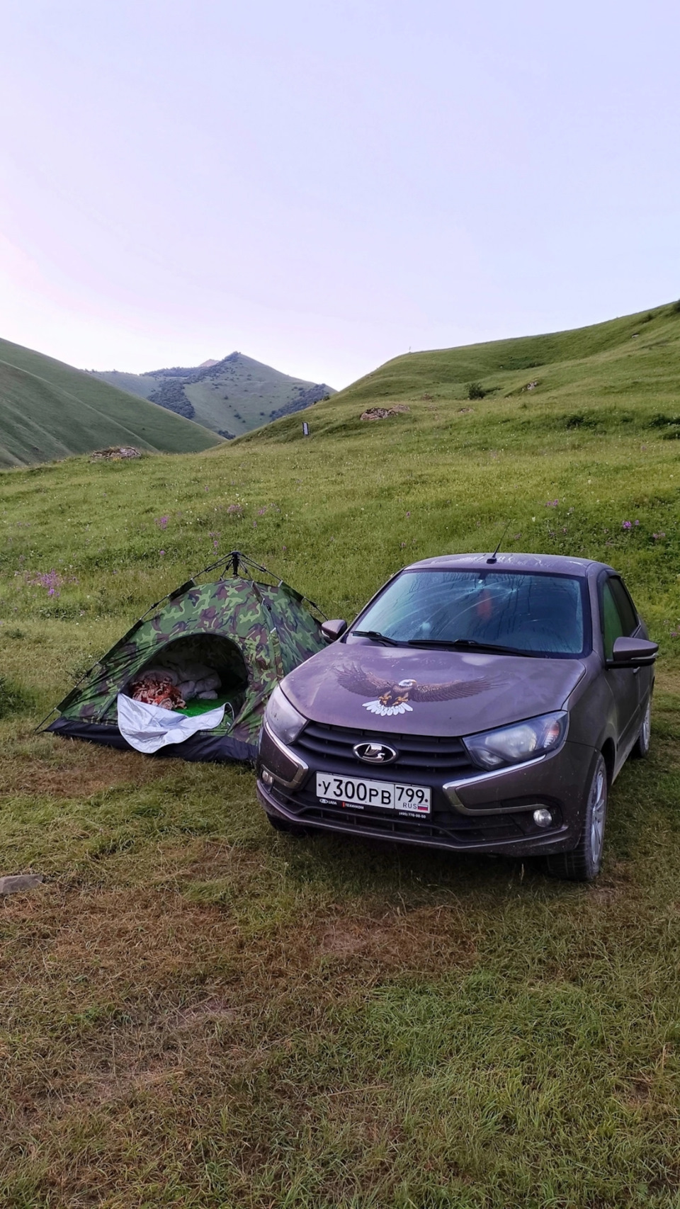 Кавказ на Гранте 6500км. Чечня и ночь в палатке. Часть 4. — Lada Гранта  (2G) FL, 1,6 л, 2019 года | путешествие | DRIVE2