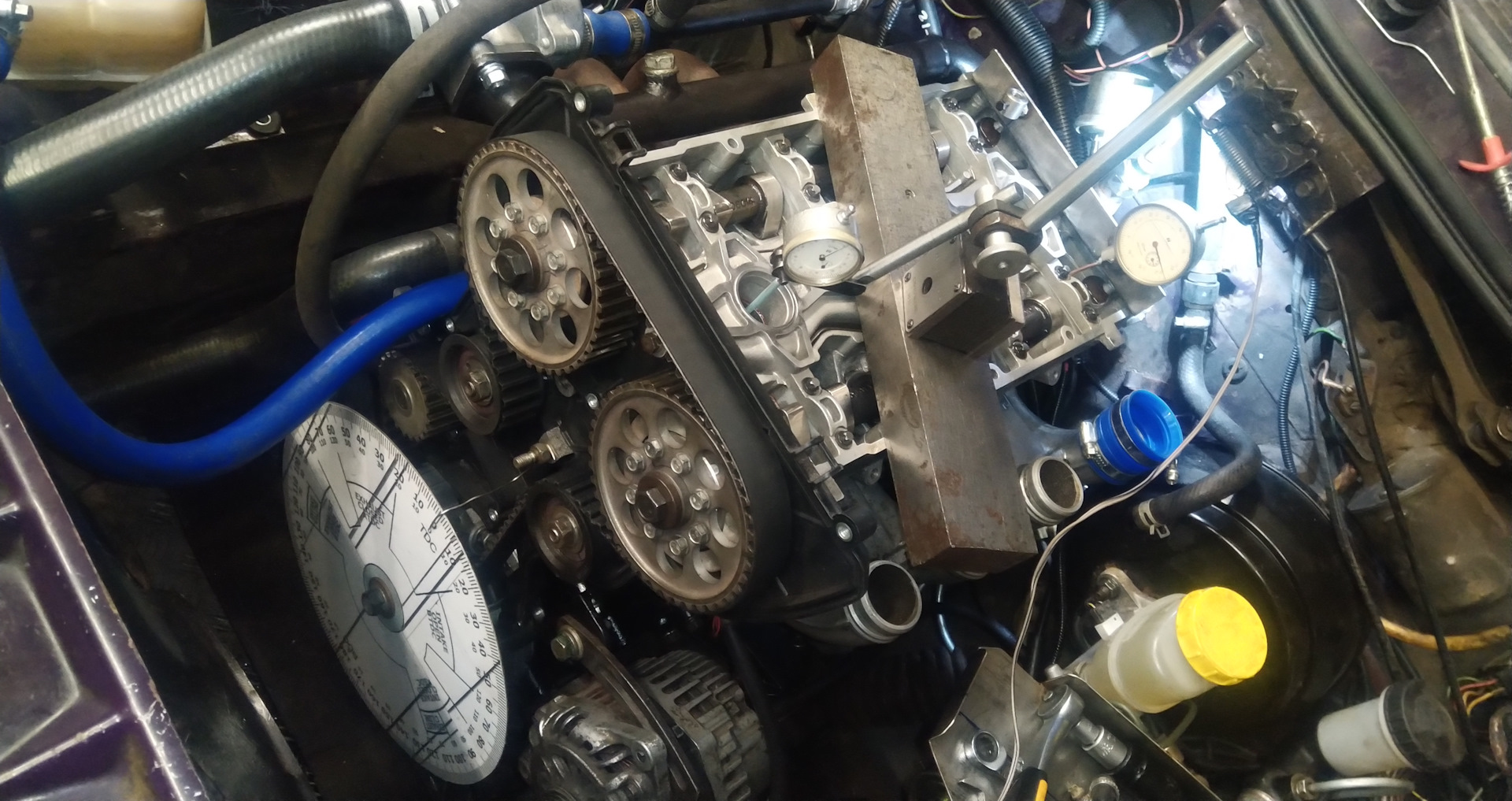 Регулировка клапанов, проверка истинного ВМТ и перекрытий распредвала ...