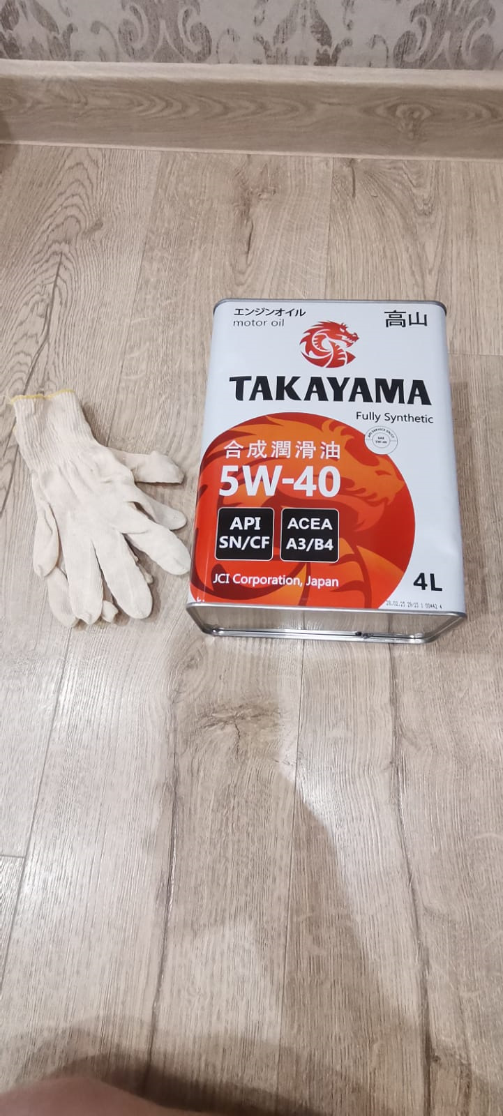 Масло TAKAYAMA 5W40 — Nissan Note (1G), 1,6 л, 2009 года | плановое ТО ...