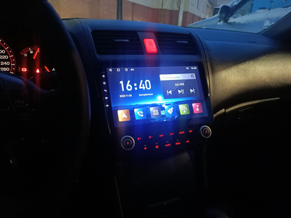 Замена штатной магнитолы! — Honda Accord (7G), 2 л, 2006 года ...