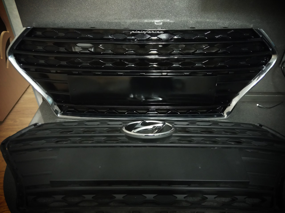 Как снять решетку hyundai solaris 1 Финишная прямая! Стайлинг решетки радиатора ч2. - Hyundai Solaris (2G), 1,6 л, 2
