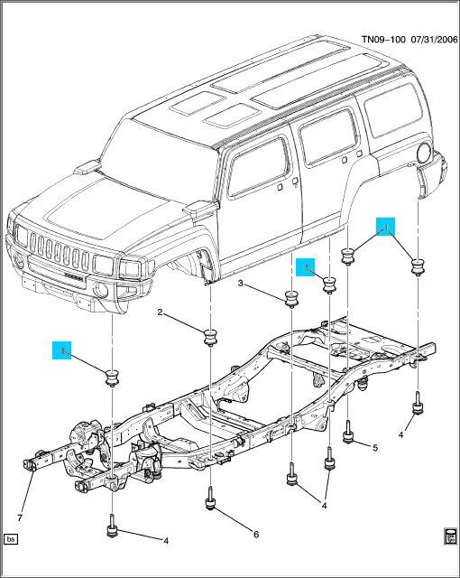 Подушки кузова. — Hummer H3, 3,7 л, 2007 года запчасти DRIVE2