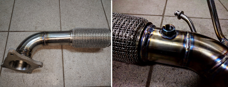 Изготовление custom downpipe — Volkswagen Tiguan (1G)