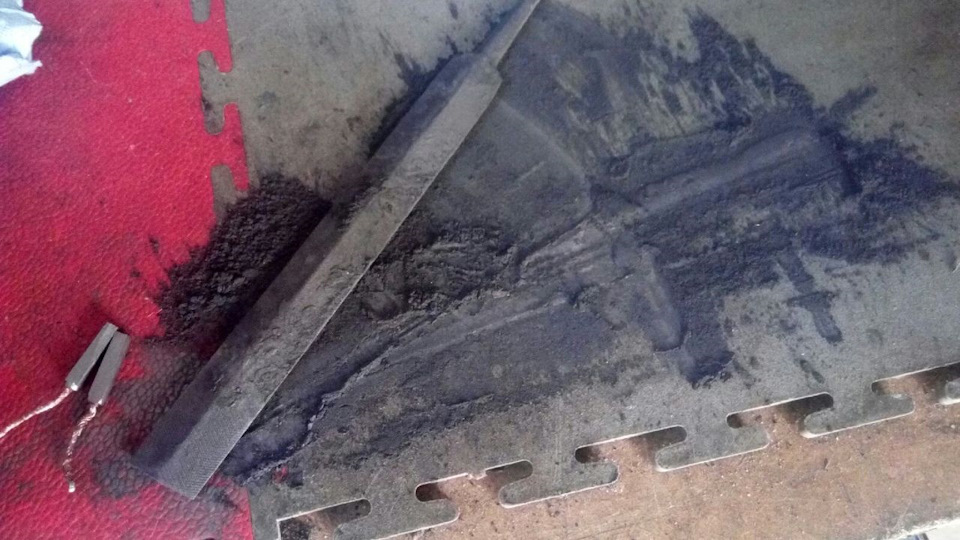 Вот столько мусора осталось от обточки — KIA Spectra