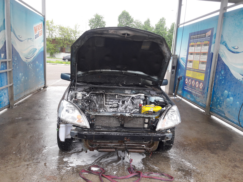 По пути заехали на мойку, помыть мотор))) — Mitsubishi Lancer IX