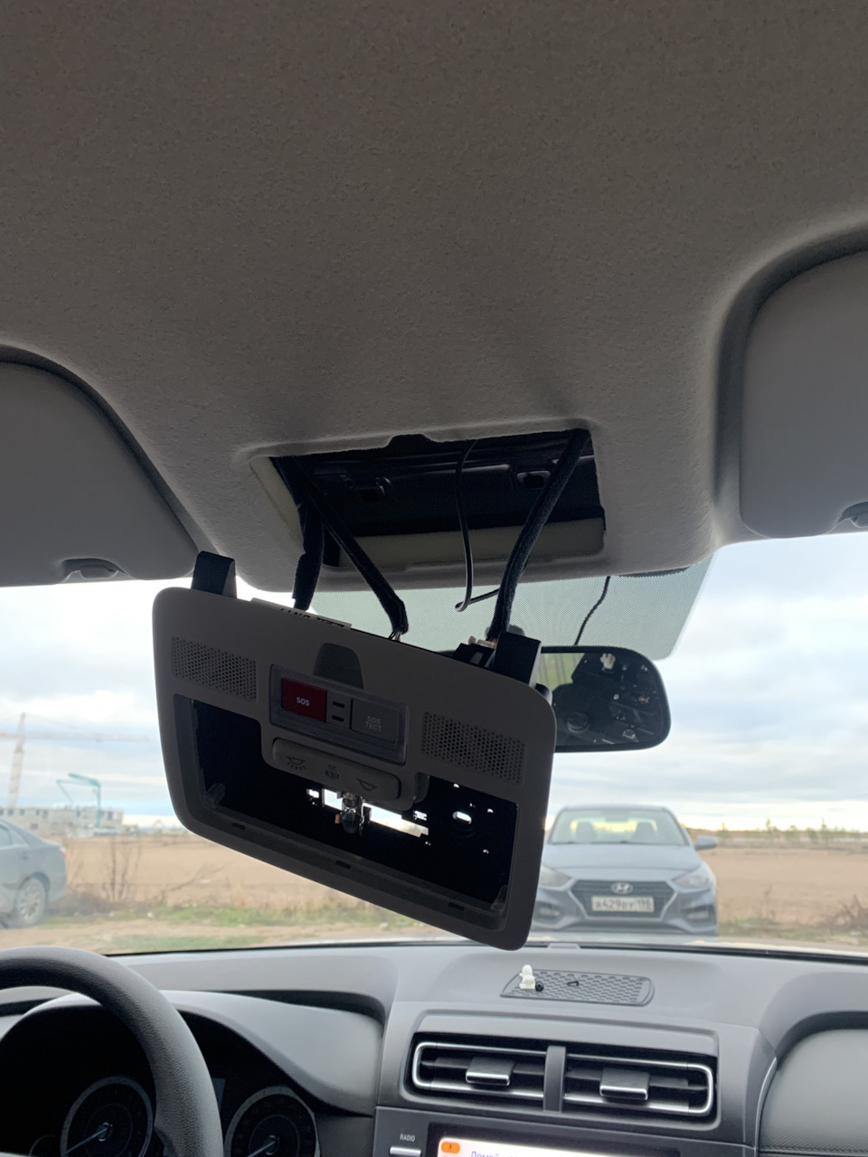 Провёл регистратор к плафону в салоне — Hyundai Creta (2G), 1,6 л, 2021 ...