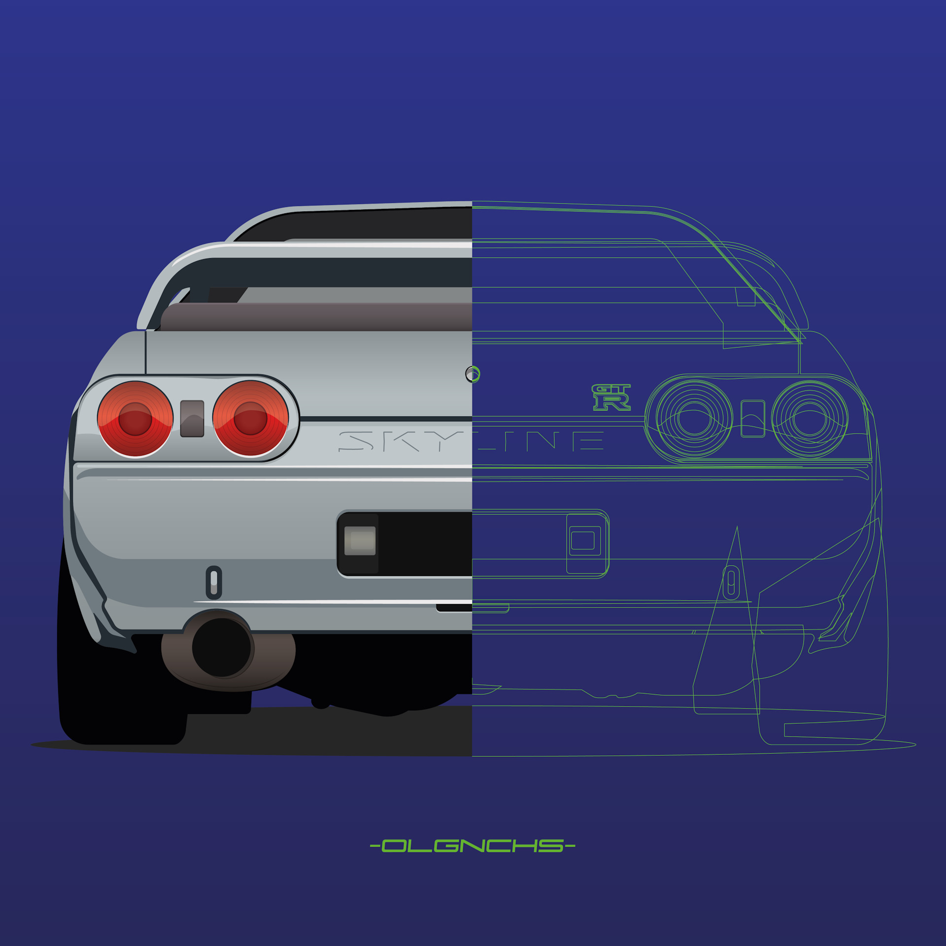 Nissan GTR r32 Blueprint