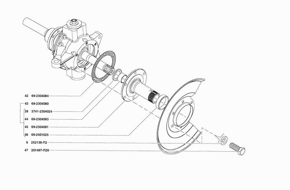 Схема передней ступицы уаз буханка